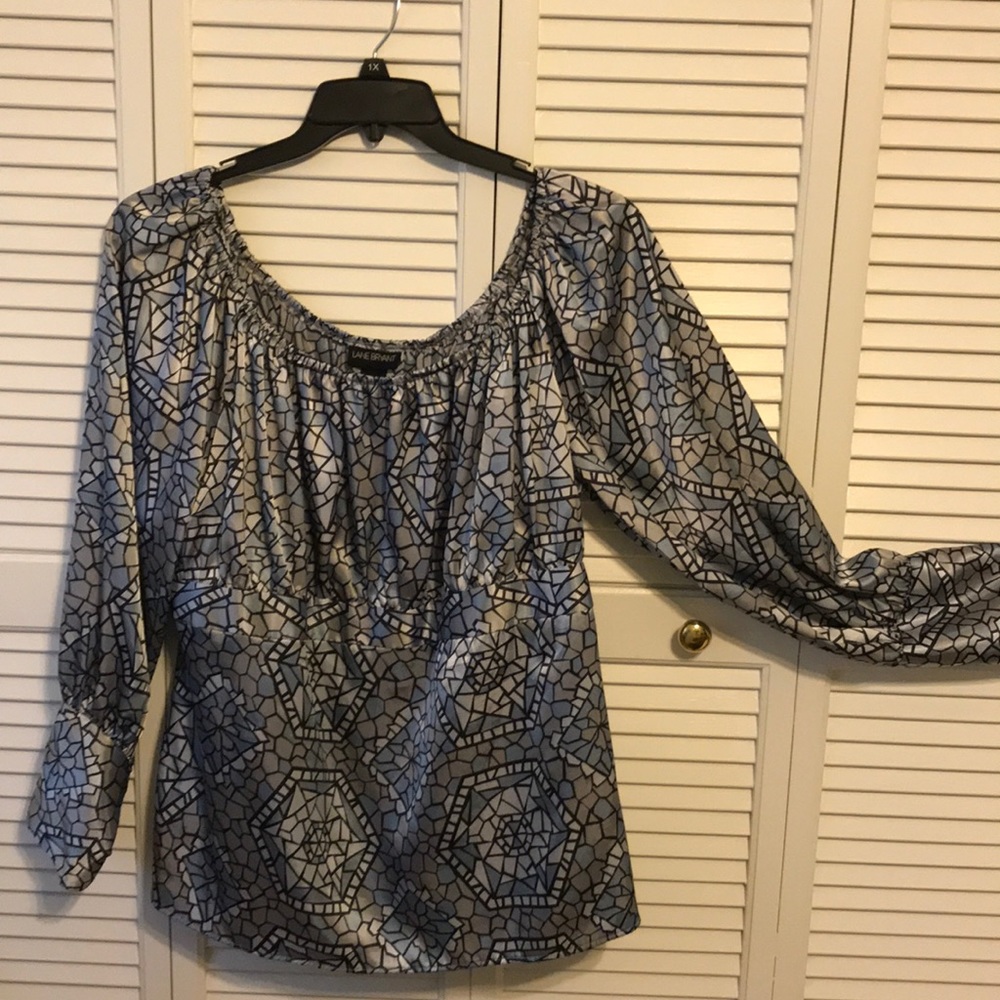 Lane Bryant Long Sleeve Satin Blouse